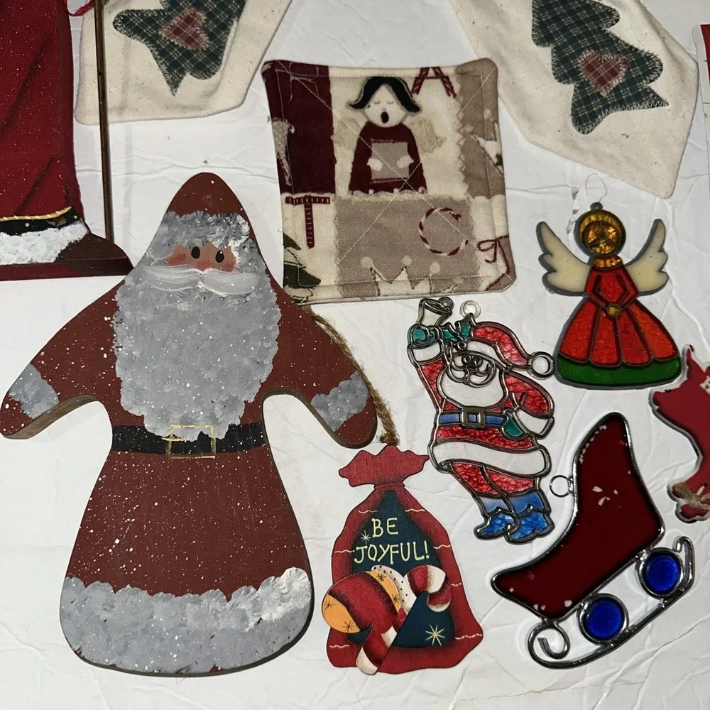 Lot Of 11 Christmas Odds And Ends Crafting DIY Christmas Decor Upcycle‎ Ideas